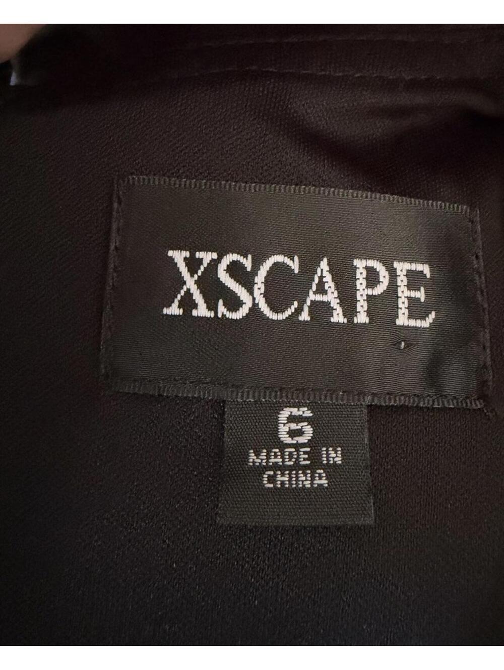New Xscape Evenings Sequin Long Sleeve Tux Ballgown In Black Size 6 $298 - Picture 10 of 12